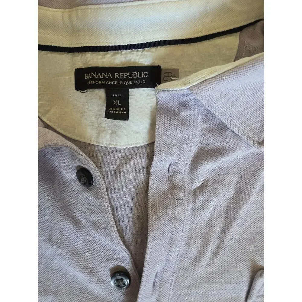 Banana Republic Performance Piqué Polo – XL Tall – Light Lavender